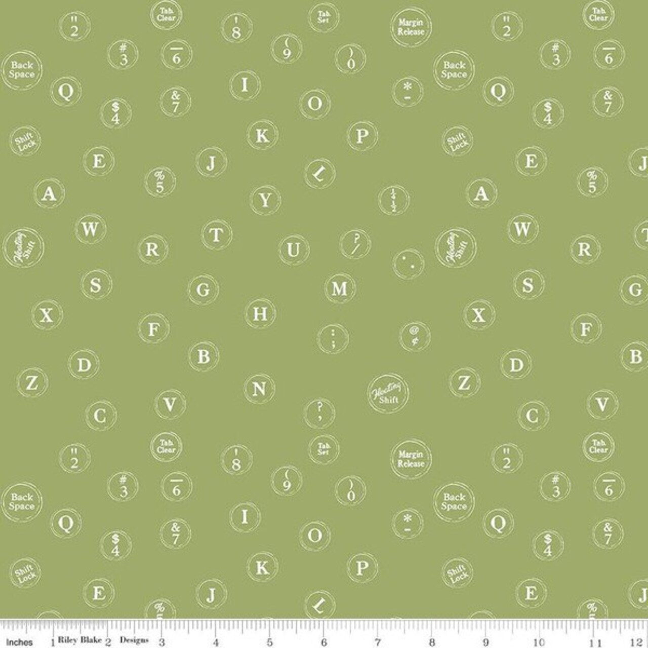 Just My Type in Green (c13052-green) | Journal Basics | J Wecker Frisch | Riley Blake